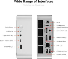 Load image into Gallery viewer, Beelink SER8 AI Mini PC, AMD Ryzen 7 8845HS (8C/16T, up to 5.1GHz), 32GB DDR5 RAM 1TB PCle 4.0 SSD, Mini Desktop Computer Support 4K@144Hz Triple Display, WiFi6, BT5.2, HDMI+DP, USB4
