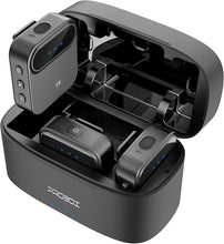 Load image into Gallery viewer, BT08 Wireless Lavalier Microphone with Noise Cancellation, 650ft Transmission Range, 20H Battery Life, Compact All-in-One Lapel Microphone System for DSLR Camera/iPhone/Android/PC/Streaming
