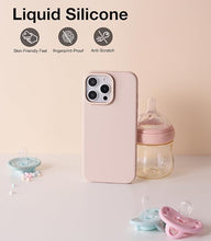 Load image into Gallery viewer, TORRAS Case for iPhone 16 Pro Case Silicone, Compatible with MagSafe, Liquid Silicone Case with Stand, Soft Grip 12FT Shockproof 16 Pro Case, Anti-Scratch Microfiber Lining 6.3&#39;&#39;, Desert Titanium
