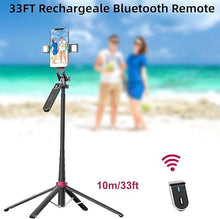 Load image into Gallery viewer, WOVTE 71" Selfie Stick Tripod with 2 Lights, Extendable Tripod for iPhone, Selfie Stick Tripod Stand with Remote, Portable Phone Tripod for Cell Phone Compatible with iPhone/Android, Camera &amp; Gopro
