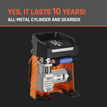 Load image into Gallery viewer, ETENWOLF ZEPHYR S3 Tire Inflator Portable Air Compressor, 1 Min Fast Inflation and 100% Duty Cycle, 160 PSI Air Pump for Cars, SUVs, Bikes, Balls (Vivid Orange)
