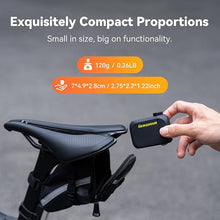 Load image into Gallery viewer, Tiny Pump Rechargeable Electric Bicycle Air Pump, Max 120 PSI,Mini Bike Tire Pump Auto Stop, with Presta and Schrader Valve for E-Bike, Mountain Bike, City Bike and Road Bike
