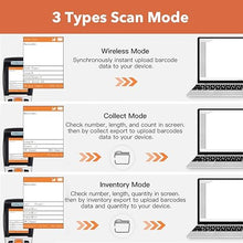 Load image into Gallery viewer, Wireless Barcode Scanner - Handheld Inventory Scanner Data Collector with 2.4GHz RF Transceiver for Warehouse &amp; Bookstore Management New N4 Interface Orange
