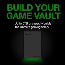 Load image into Gallery viewer, Seagate Game Drive for Xbox 5TB External Hard Drive Portable HDD - USB 3.2 Gen 1, Black with Built-in Green LED bar, Xbox Certified, 3 Year Rescue Services (STKX5000403)
