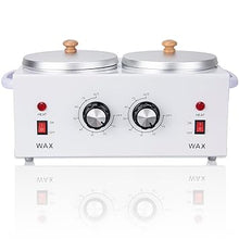 Load image into Gallery viewer, Double Wax Warmer Double Wax Pot Professional for Hair Removal, Electric Wax Heater Machine Dual Wax Pot Warmer Professional With Adjustable Temperature for Facial,Skin,Body,Spa, and Salon
