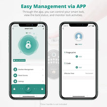 Load image into Gallery viewer, Keyless Entry Door Lock with APP Control - Fingerprint Deadbolt Door Lock, Electronic Keypad Lock, Smart Locks for Front Door, Auto-Lock &amp; One Touch Locking with Bluetooth - Oil Rubbed Bronze
