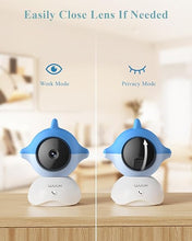 Load image into Gallery viewer, WUUK Video Baby Monitor, 5.5'' Baby Monitor with 360 PTZ Color Display with 135° Wider Viewing Angle, Night Vision, 1000ft Long Range, 2K Baby Camera with App, One-Touch Call, White Noise, Lullabies

