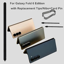 Load image into Gallery viewer, Galaxy Z Fold 6 S Pen Fold Edition for Samsung Galaxy Z Fold 6 Stylus Pen for Galaxy Fold 6 Edition with Replacement Tips/Nibs+Card Pin (Black)
