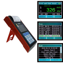 Load image into Gallery viewer, Portable hardness testers can measure materials: steel and cast steel, alloy tool steel, gray cast iron, ductile iron, cast aluminum alloy, copper-zinc alloy (brass), pure copper, forged steel (KH530)

