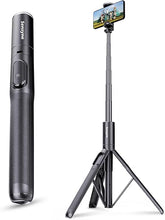 Load image into Gallery viewer, Sensyne 68" Phone Tripod &amp; Selfie Stick, Lightweight All in One Phone Tripod Integrated with Wireless Remote Compatible with All Cell Phones for Selfie/Video Recording/Photo/Live Stream/Vlog?Black?
