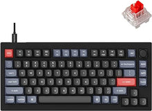 Load image into Gallery viewer, Keychron V1 75% Wired Mechanical Keyboard, QMK/VIA Programmable, Hot-swappable Red Switches, Compatible with Mac Windows Linux - Carbon Black
