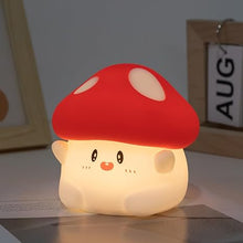 Load image into Gallery viewer, Hug Mushroom Lamp, Cute Mushroom Night Light, 2 Levels Dimmable Night Lamp, LED Squishy Night Light for Kids Sleep, Rechargeable Bedside Touch Silicone Lamp, Unique Dorm Decor Gift Toy
