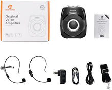 Load image into Gallery viewer, ZOWEETEK Wireless Voice Amplifier for Teachers with 2 Microphone,20W 2500mAh,Work of 12hrs, Portable Speaker with Microphone, Bluetooth Voice Amplifier for Classroom, Meeting, Fitness, Speech,Training
