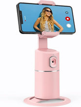 Load image into Gallery viewer, Auto Face Tracking Phone Holder, No App Required, 360° Rotation Face Body Phone Tracking Tripod Smart Shooting Camera Mount for Live Vlog Streaming Video, Rechargeable Battery-Pink
