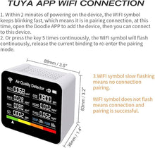 Load image into Gallery viewer, BAUSATZ 14 in 1 Air Quality Monitor, Formaldehyde Detector, Temperature&amp;Humidity Meter, Sensor, Tester; Detect PM2.5/PM1.0/HCHO/PM10/CO/CO? Micron Dust, Test Indoor TVOC Volatile Organic Compound Gas
