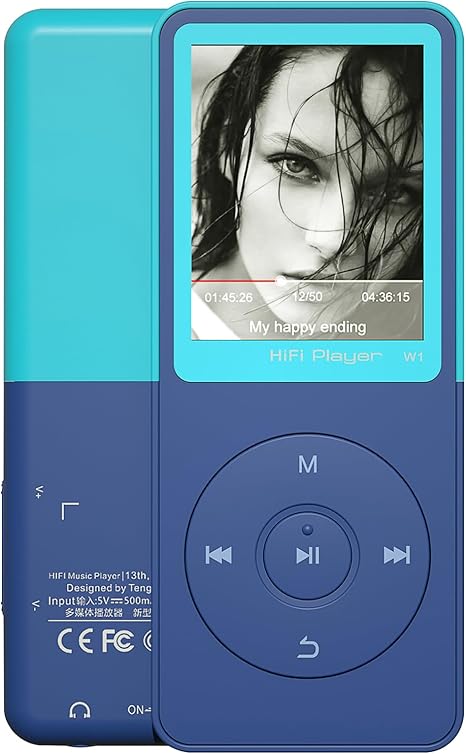 Mp3 Player with Bluetooth Music Players,Portable Walkman Mp3/Mp4 Players with Video,Voice Record,Fm Radio,E-Book,Photo Viewer,Alarm Clock,1.8