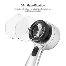 Load image into Gallery viewer, 30x Magnifying Dermatoscope with LED, Rechargeable Handheld Skin Analyzer, 4 Lighting Modes &amp; High Clarity Lens for Skin, Scalp &amp; Hair Follicle Observation
