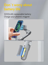 Load image into Gallery viewer, Gimbal Stabilizer for Smartphone,RGB Magnetic Refill Light Set,OLED Display LED Light Focus Wheel, Professional 3-axis stabilizer for Android &amp;iPhone, AOCHUAN XPRO KIT Grey
