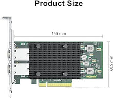 Load image into Gallery viewer, 10Gtek 10Gb Dual RJ45 Port Network Card with X540 Controller, PCIe Ethernet LAN Adapter for Windows/Linux/ESX Servers, Compare to Intel X540-T2
