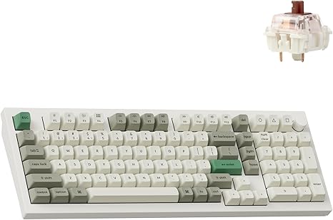 Keychron Q5 Max Wireless Custom Mechanical Keyboard, Full Aluminum 2.4 GHz Bluetooth QMK 96% Layout RGB with Hot-swappable Gateron Brown Switch Compatible with Mac Windows Linux