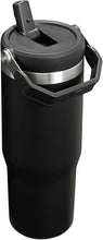 Load image into Gallery viewer, Stanley IceFlow Stainless Steel Tumbler - Vacuum Insulated Water Bottle for Home, Office or Car Reusable Cup with Straw Leak Resistant Flip Cold for 12 Hours or Iced for 2 Days, Black 2.0, 30oz
