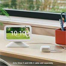Load image into Gallery viewer, Echo Show 5 (3rd Gen) Adjustable Stand with USB-C Charging Port | Glacier White
