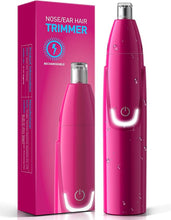 Load image into Gallery viewer, ZORAMI Rechargeable Ear and Nose Hair Trimmer - 2024 Professional Painless Eyebrow &amp; Facial Hair Trimmer for Men Women, Powerful Motor and Dual-Edge Blades for Smoother Cutting Magenta
