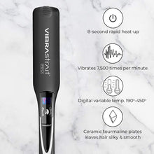 Load image into Gallery viewer, Pro Vibrating Ceramic Tourmaline Ionic Flat Iron, 1.75-inch - Fast, Frizz-Free Ceramic Hair Straightener with Easy, Gentle Glide for Waves, Curls, Smooth Hair - Professional Styling Tools
