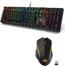 Load image into Gallery viewer, Redragon K556 RGB Mechanical Gaming Keyboard and M810 Pro Wireless Gaming Mouse Bundle
