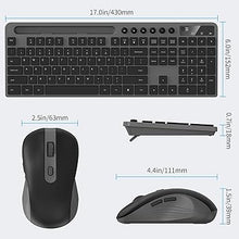 Load image into Gallery viewer, Wireless Keyboard and Mouse Combo, MARVO 2.4G Ergonomic Wireless Computer Keyboard with Phone Tablet Holder, Silent Mouse with 6 Button, Compatible with MacBook, Windows (Grey)
