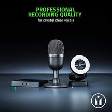 Load image into Gallery viewer, Razer Seiren Mini USB Condenser Microphone: for Streaming and Gaming on PC - Professional Recording Quality - Precise Supercardioid Pickup Pattern - Tilting Stand - Shock Resistant - Classic Black
