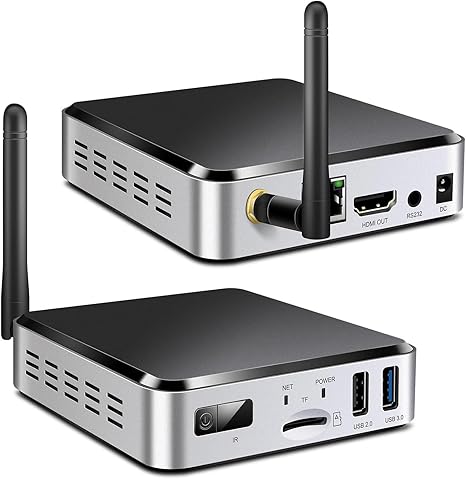 Geniatech APC329L Android 11.0 Smart TV Box HD 4K, HDMI Digital Signage Player, Mini PC WiFi Bluetooth Video Player for Industrial/Commercial Advertising Menu Display