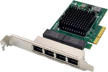 Load image into Gallery viewer, Quad-Port PCIe Gigabit Ethernet Server Adapter with NetXtreme® BCM5719 Chipset PCI Express 1000M Network LAN Card for Windows Server Linux Ubuntu VMware (BCM5719-4P)
