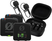 Load image into Gallery viewer, RODE Wireless PRO Compact Wireless Microphone System with Timecode, 32-bit Float On-board Recording, 2 Lavalier Microphones and Smart Charge Case for Filmmaking and Content Creation
