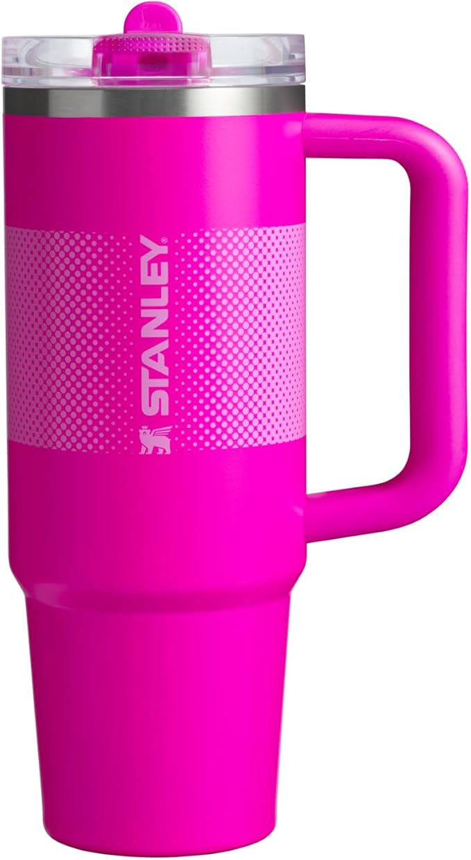 Stanley Quencher ProTour Flip Straw Tumbler with Leakproof Lid 30 oz | Built-In Straw & Handle | Cupholder Compatible for Travel | Insulated Stainless Steel Cup | BPA-Free | Vivid Violet Fade