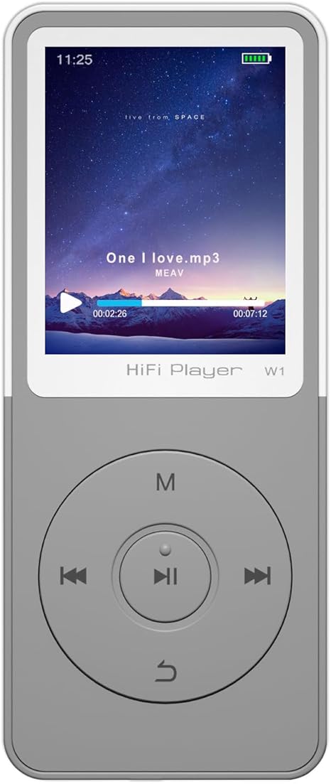 Mp3 Player,Music Player with Bluetooth,Digital Portable Walkman Mp3 & Mp4 Players with Fm Radio,Voice Recorder,Photo,Video Play,E-Book,HiFi Sound Classic Mp3 for Sport,Running,Traveling (White 64GB)