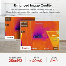 Load image into Gallery viewer, HIKMICRO Thermal Imaging Camera PocketC 256 x 192 IR Resolution Thermal Camera with 8MP Visual Camera, 25 Hz, 3.5&quot; Touch Screen Thermal Scanner, IP54, -4°F~752°F, No-WiFi
