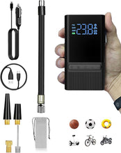Load image into Gallery viewer, Tire Inflator Electric Bike Pump - 150PSI Portable Air Pump with Pressure Gauge, 6000mAh Electric Ball Pump with Schrader/Dunlop/Presta Valve for Road, Mountain Bicycles, E-Bike, Motorcycle, Balls
