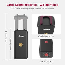 Load image into Gallery viewer, ULANZI M12 Extendable Selfie Stick for Action Camera, Portable Vlog Cell Phone Tripod Stand with Phone Mount Action Camera Adapter, Mini Hand Grip Compatible with Hero 13/12/11/10/9/8/7/6/5 Smartphone
