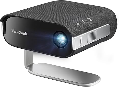 ViewSonic M1X Portable LED Projector with Smart Stand, Harman Kardon Speakers, Built-In Battery, H/V Keystone, 4 Corner Adjustment, Bluetooth, Wi-Fi, USB-C, Powered USB A