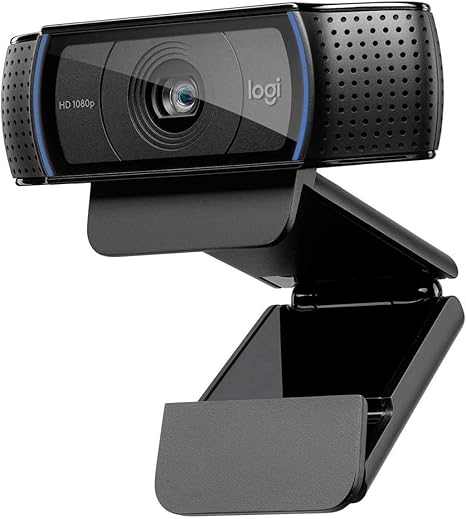 Logitech C920e / C920 HD Webcam, Full HD 1080p Video Calling and Recording, Dual Stereo Audio, Stream Gaming - Black