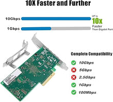 Load image into Gallery viewer, 10Gb PCI-E NIC Network Card for Intel X710-DA2,100MbE/1GbE/10GbE Dual SFP+ Ports, with Intel X710-BM2 Chip,10GbE PCI Express 3.0 X8 Ethernet Adapter Support Windows/Linux/VMware
