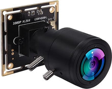 Load image into Gallery viewer, USB Camera Module 1080P, 0.01Lux Low Light USB Camera 2.8-12mm Varifocal Lens Industrial Camera with Microphone H.264 2MP CMOS IMX323 UVC USB Webcam Board for Window Linux Android Mac
