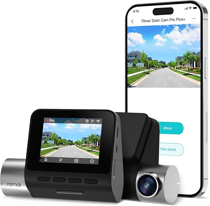 70mai 3K Front Dash Cam A500S, 1944P UHD with Sony IMX335, Built-in WiFi GPS Smart Dash Camera for Cars, Optional Rear Dash Cam, ADAS, 2'' IPS LCD Screen, 140° Wide Angle, WDR, Night Vision