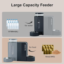 Load image into Gallery viewer, Gardner Pet Automatic Gravity Food Feeder and Water Dispenser, 1.8 Gallons*2 Stainless Steel Two-in-One Set Large Capacity Dispenser for Pets Dogs, Puppies, Kittens (Dark Blue)
