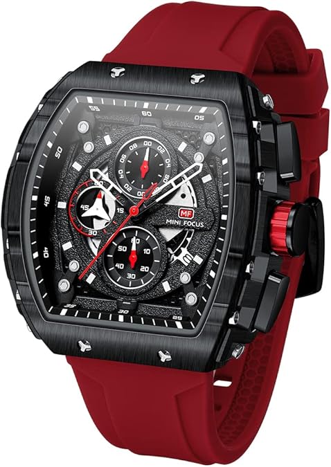 AIMES Watch Wristwatch for Men Fashion Casual Cool Big Dial Watch Luminous Waterproof Sport Analog Quartz Business Mens Watches Silicon Strap Dress Watch