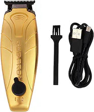 Load image into Gallery viewer, RED Pro Professional Cordless Hair Finishing Trimmer for Men, Electric Rechargeable Wireless Beard Detailer for Barbers and Stylists, Diamond Like Carbon Coated T-Blade with Zero Gapped (Matte Gold)
