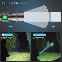 Load image into Gallery viewer, NAKCNM 2 Pack Rechargeable LED Flashlight Powerful Pocket-Sized Small Flashlights 2000 Lumen Super Bright Waterproof Flashlight 4 Modes Adjustable Focus Flash Light for Outdoor Camping Hiking
