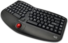 Load image into Gallery viewer, Adesso WKB-3150UB - Wireless Ergonomic Keyboard with Built-in Removable Trackball and Scroll Wheel, Split Key, Long Battery Life, Small and Portable -Compatible for Laptop/Desktop/PC/Windows XP/7/8/10
