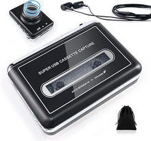 Load image into Gallery viewer, Auto Reverse&amp;Clear Stereo Cassette Player with Detachable Speaker-Portable Cassette Tape to MP3 Converter- Convert Tapes to Digital Files via USB, Compatible with MAC Laptops &amp; PC
